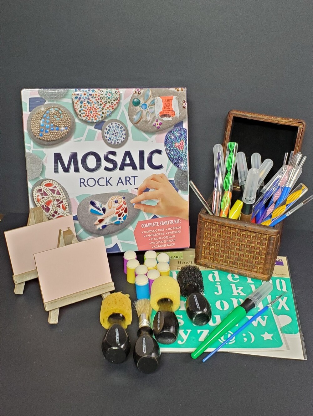 ULTIMATE DIY ROCK PAINTING, MOSAIC, AND CRAFT BUNDLE WITH DOTTING TOOLS